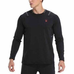 Spyder Men's Active Sweater Long Sleeve Crew Neck Black Size L NEW WITH TAGS